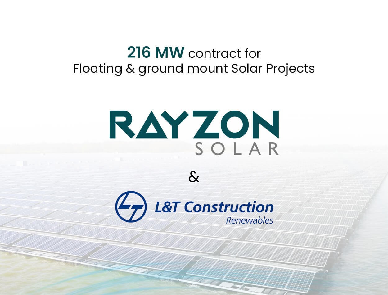Rayzon Solar Secures 216 MW Supply Contract with Larsen & Toubro for Floating and Ground-Mounted Solar Projects